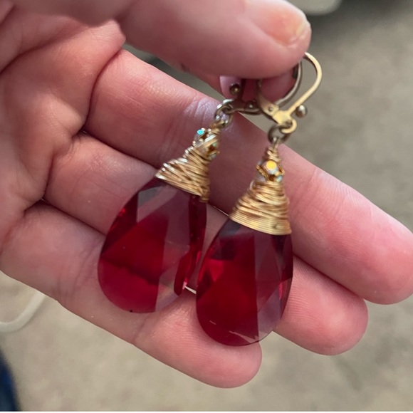 Handmade drop earrings - Picture 2 of 6